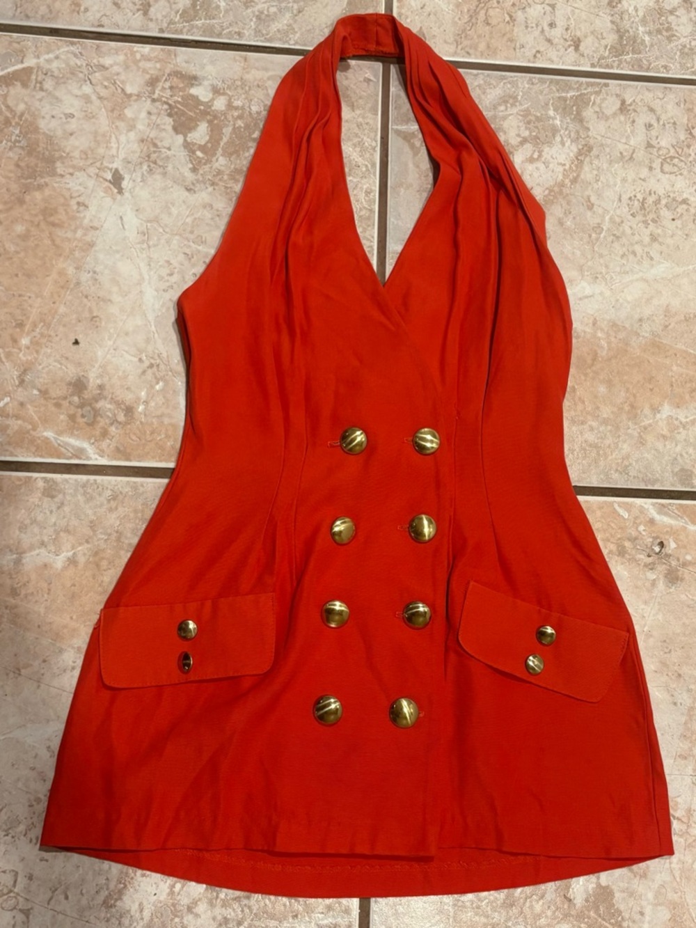 vintage 90s cherry red halter top button up blazer shirt y2k street style
